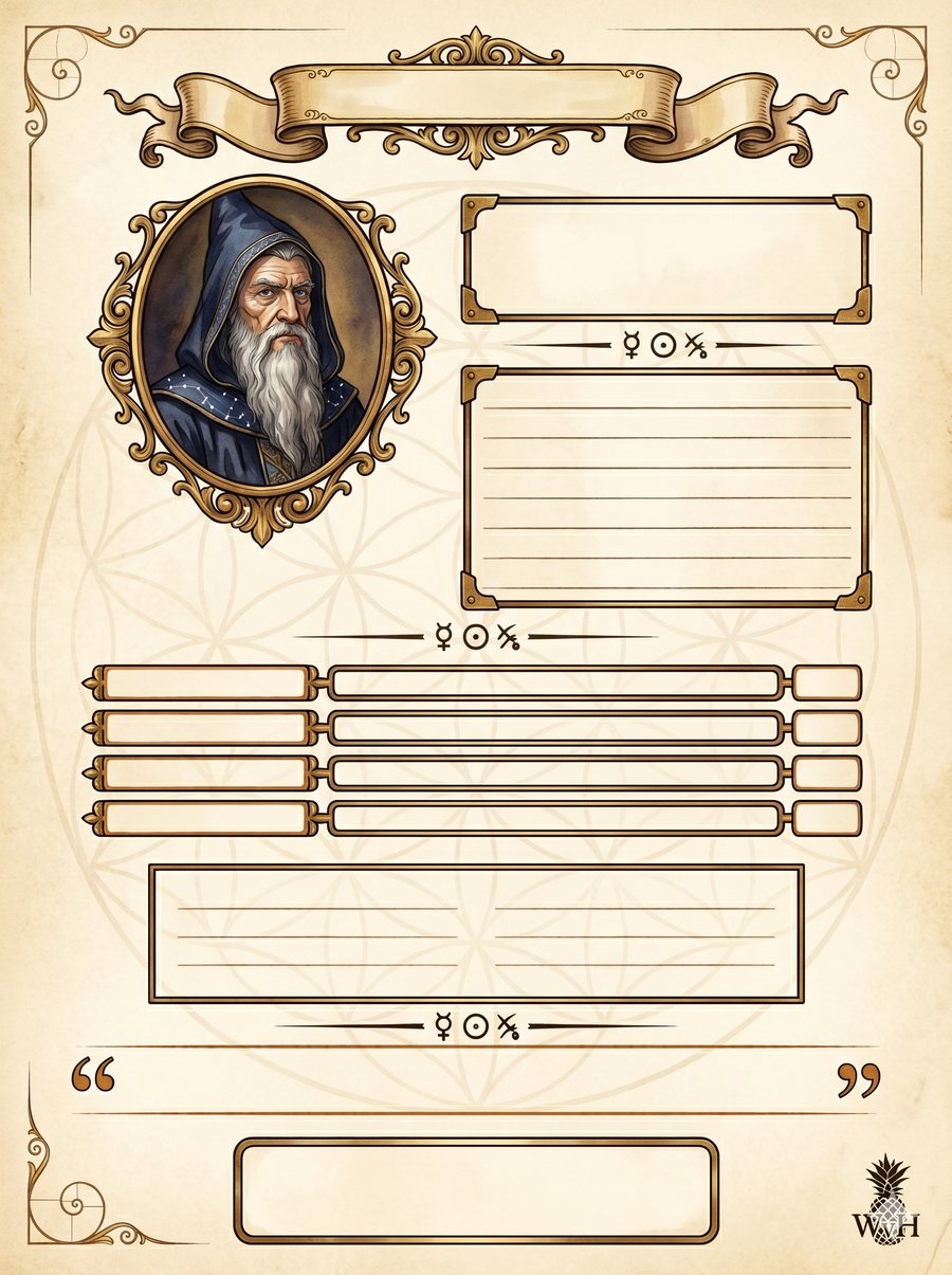 Mercurius — personnel file card