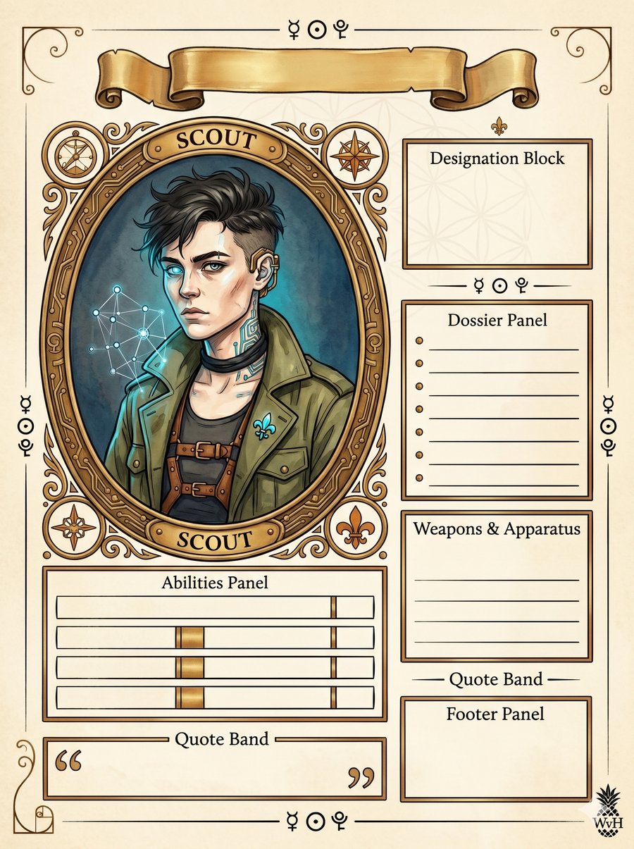 Scout — personnel file card