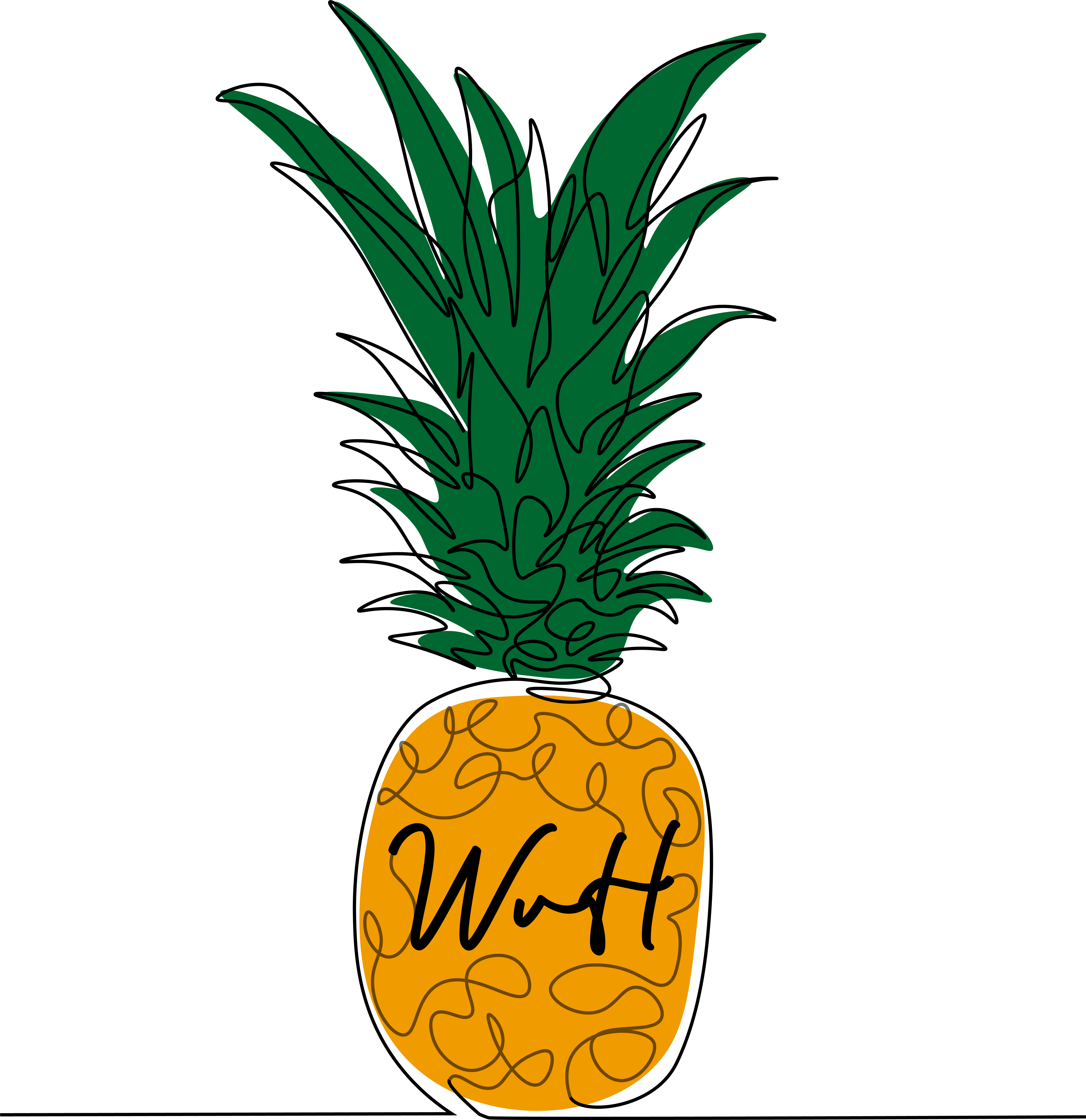 WvH pineapple monogram